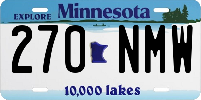 MN license plate 270NMW