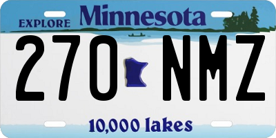 MN license plate 270NMZ