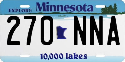 MN license plate 270NNA