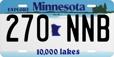 MN license plate 270NNB