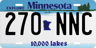 MN license plate 270NNC