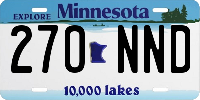 MN license plate 270NND