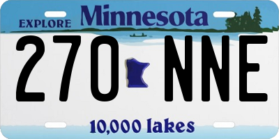 MN license plate 270NNE