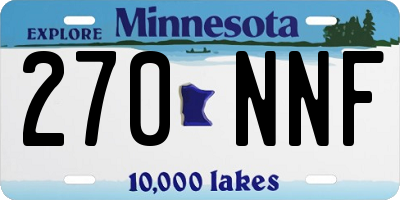 MN license plate 270NNF