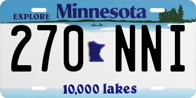 MN license plate 270NNI