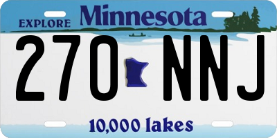 MN license plate 270NNJ