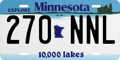 MN license plate 270NNL