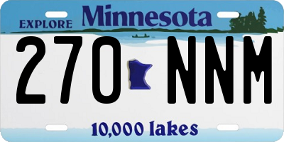 MN license plate 270NNM