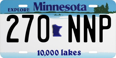 MN license plate 270NNP