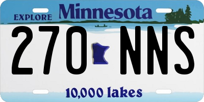 MN license plate 270NNS