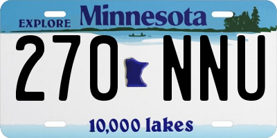 MN license plate 270NNU
