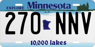 MN license plate 270NNV