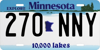 MN license plate 270NNY