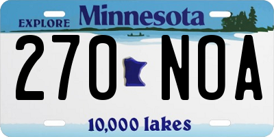 MN license plate 270NOA