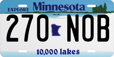 MN license plate 270NOB
