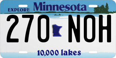 MN license plate 270NOH