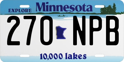 MN license plate 270NPB