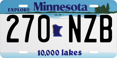 MN license plate 270NZB