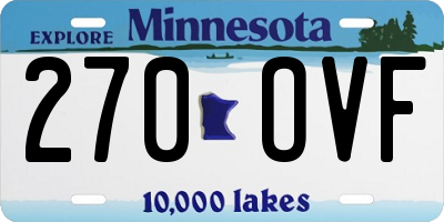 MN license plate 270OVF