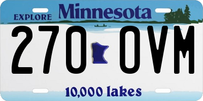 MN license plate 270OVM
