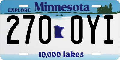 MN license plate 270OYI