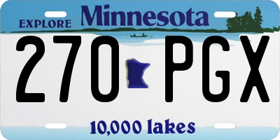 MN license plate 270PGX