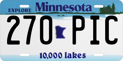 MN license plate 270PIC