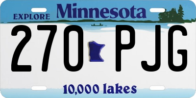 MN license plate 270PJG