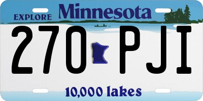 MN license plate 270PJI
