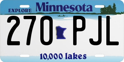 MN license plate 270PJL