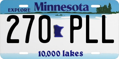MN license plate 270PLL