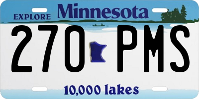MN license plate 270PMS