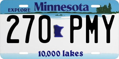 MN license plate 270PMY