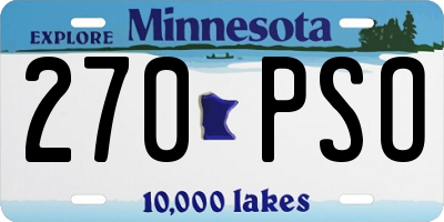 MN license plate 270PSO