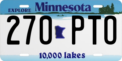 MN license plate 270PTO