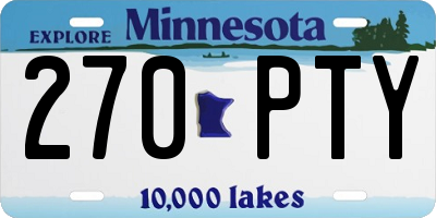 MN license plate 270PTY