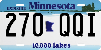 MN license plate 270QQI