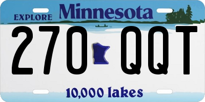 MN license plate 270QQT