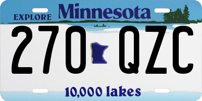 MN license plate 270QZC