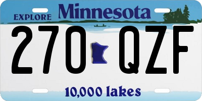 MN license plate 270QZF
