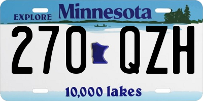 MN license plate 270QZH