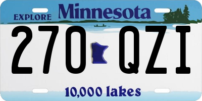 MN license plate 270QZI