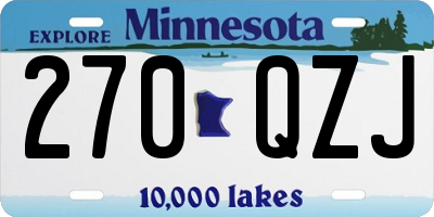 MN license plate 270QZJ