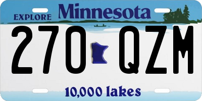 MN license plate 270QZM
