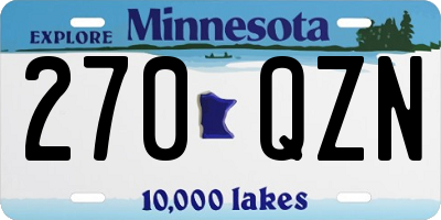 MN license plate 270QZN