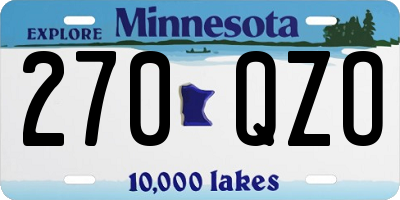MN license plate 270QZO