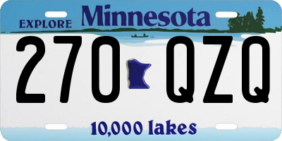 MN license plate 270QZQ