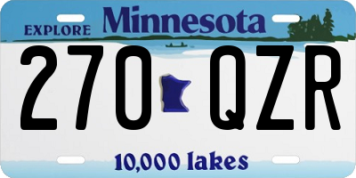 MN license plate 270QZR