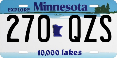 MN license plate 270QZS