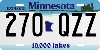 MN license plate 270QZZ